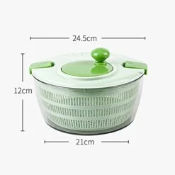HEIMP Dryer Kitchen Fast Salad Spinner Large, Free Clips & Locking, Lettuce Vegetables Washer Dryer Drainer Crisper Strainer For Washing & Drying Leafy Vegetables Kitchen Slicer -Peugeot Shop 41yblIR5Q8L