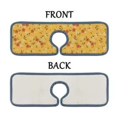 15" Microfiber Cloth Kitchen Faucet Absorbent Mat Splash Guard Drip Water Catcher Countertop Drying Protector Pads Faucet Behind For Bedroom Farmhouse Bright Cute Floral Print -Peugeot Shop 41ydRZIf8qL