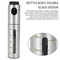 GENERIC Stainless Steel 100ml Oil Sprayer Olive Oil Salad For Cooking Air Fryer BBQ Vinegar Baking Grilling Leak-proof Oil Sprayer Bottle Kitchen Oil Sprayer -Peugeot Shop 41yeErBchYL