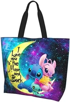 Cartoon Travel Totes Bag Shopping Shoulder Bags For Women Foldable Waterproof Hawaiian Beach Print Bag -Peugeot Shop 41yhlWm11nL. AC