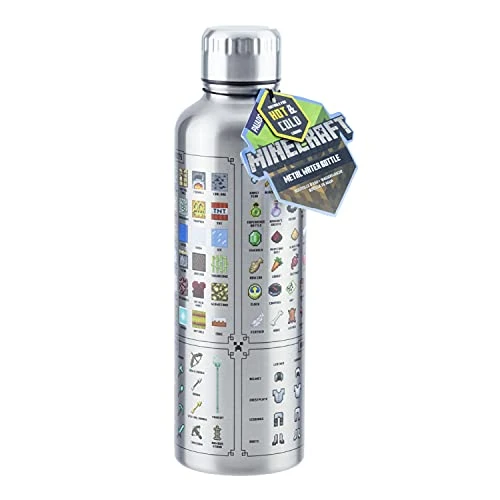 Paladone , 500ml, Minecraft Metal Water Bottle | Officially Licensed Gaming Merchandise 1 Paladone , 500ml, Minecraft Metal Water Bottle | Officially Licensed Gaming Merchandise