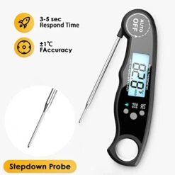 Digital Meat Thermometer, Waterproof Instant Read Food Thermometer For Cooking And Grilling, Kitchen Gadgets With Backlight & Calibration For Candy, BBQ Grill, Liquids, Beef, Turkey -Peugeot Shop 41yk3SZPTfL