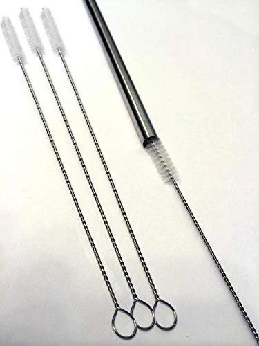 Drink Straw Cleaning Brush - Set Of 4 Stainless Steel Brushes For Drinking Straws, Tumblers, Sippy Cups And More! 1 Drink Straw Cleaning Brush - Set Of 4 Stainless Steel Brushes For Drinking Straws, Tumblers, Sippy Cups And More!