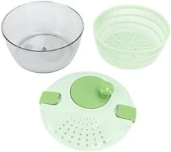 Salad Spinner, Veggie Washer, Vegetable Washer Dryer Drainer Strainer, Quick And Easy Multi-Use Lettuce Spinner, Vegetable Dryer, Fruit Washer, Pasta And Fries Spinner(Green) -Peugeot Shop 41yprE 9wnL. AC