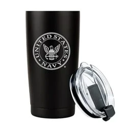 USN 20oz Double Wall Vacuum Insulated Stainless Steel Navy Tumbler Travel Mug -Peugeot Shop 41yqlrcFfdL