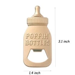 18 Pack Poppin Bottle Bottle Openers For Baby Shower Favors/Souvenirs,Baby Shower Decorations,Birthday,Wedding,Neutral Party Favor,Decor And Keepsake Supplies (18, White)