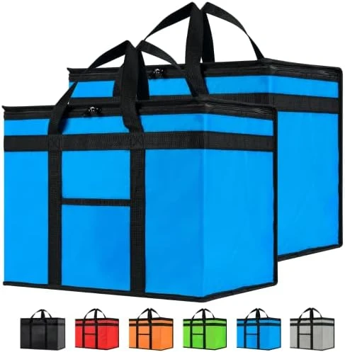 Home 3XL Insulated Bag For Food Delivery & Grocery Shopping With Zippered Top, Black (1 Pack) 11 Home 3XL Insulated Bag For Food Delivery & Grocery Shopping With Zippered Top, Black (1 Pack) - Image 11