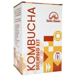 Bucha Brewers Deluxe Kombucha Starter Kit With Kombucha SCOBY & Starter Tea, Full Kombucha Kit With Bottles Swing Top Glass Bottles Kombucha Brewing Kit + 6 Bottles To Flavor Kombucha (Amber Bottles)