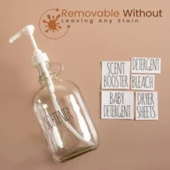 AisoNovo Farmhouse Style Bathroom Waterproof Labels For Containers - Organization Labels For Soap Dispenser Bottles - Farmhouse Style Decal Labels | Pack Of 12 Labels (6 Black & 6 White) -Peugeot Shop 41z2nywClIL