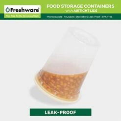 Food Storage Containers [24 Set] 32 Oz Plastic Deli Containers With Lids, Slime, Soup, Meal Prep Containers | BPA Free | Stackable | Leakproof | Microwave/Dishwasher/Freezer Safe -Peugeot Shop 41z2v1sUvbL
