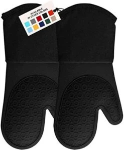 Extra Long Professional Silicone Oven Mitt, Oven Mitts With Quilted Liner, Heat Resistant Pot Holders, Flexible Oven Gloves, Navy Blue, 1 Pair, 14.7 Inch 29 Extra Long Professional Silicone Oven Mitt, Oven Mitts With Quilted Liner, Heat Resistant Pot Holders, Flexible Oven Gloves, Navy Blue, 1 Pair, 14.7 Inch -Peugeot Shop 41z7NkmLZEL. AC