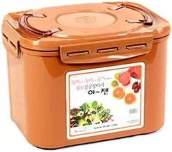 E-Jen Premium Kimchi, Sauerkraut Container Probiotic Fermentation With Inner Vacuum Lid (Earthenware Brown, 0.45 Gal/ 1.7L) -Peugeot Shop 41z9POfBSL. AC
