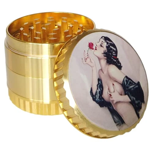 Grinder With 3D Girl 2.2 In (2D Golden) 1 Grinder With 3D Girl 2.2 In (2D Golden)