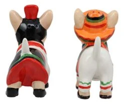 Chi Chi Chi Kissing Mexican Chihuahua Pet Dog With Sombrero Hat And Serape Couple Magnetic Salt And Pepper Shakers Set Ceramic Figurines Party Kitchen Tabletop Collectible Decorative Prop -Peugeot Shop 41zBPVmTGuL