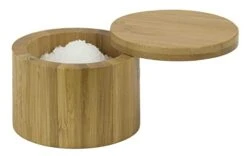 Boo Swivel Salt Box With Magnetic Lid, Natural Honey (1 Tier)
