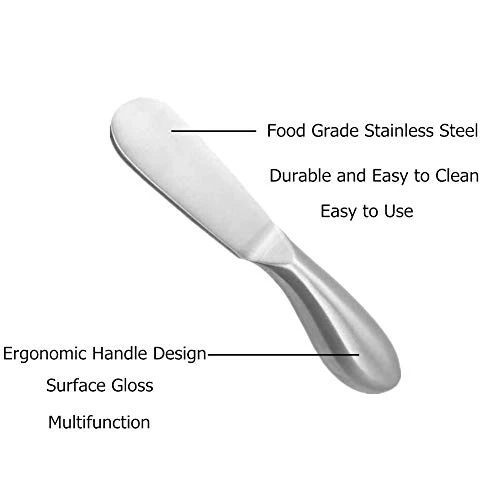 4 Pcs Spreader Knife Set, Stainless Steel Multipurpos Cheese And Butter Spreader Knives 3 4 Pcs Spreader Knife Set, Stainless Steel Multipurpos Cheese And Butter Spreader Knives - Image 3