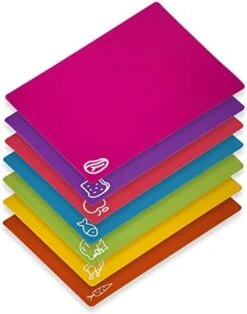 5 Pieces Flexible Cutting Boards, BPA Free Plastic Cutting Boards For Kitchen, Non Slip Cutting Mat For Meat And Vegetables -Peugeot Shop 41zKhvJICHL. AC