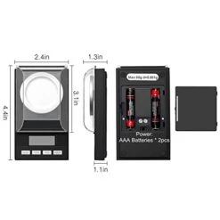 50g/1.7637oz High Precision Digital Milligram Scale, 0.001g /0.0001oz Accuracy, Portable Jewelry Scale Digital Weight With Calibration Weights Tweezers And Weighing Pans -Peugeot Shop 41zSazFknrL