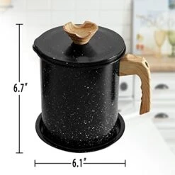 Bacon Grease Container With Strainer, Black Grease Catcher 1.4L, Cooking Oil Filter With Lid And Leak Proof Plate For Kitchen ,Oil Can Storage Lard For Cooking. 13 Bacon Grease Container With Strainer, Black Grease Catcher 1.4L, Cooking Oil Filter With Lid And Leak Proof Plate For Kitchen ,Oil Can Storage Lard For Cooking. -Peugeot Shop 41zTMZfU5cL