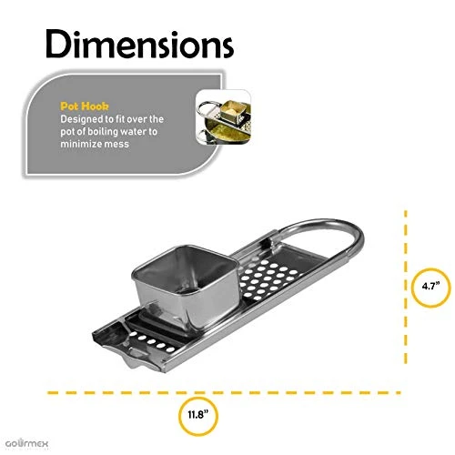 Stainless Steel Spaetzle Maker | Premium Grade Noodle Maker With Handle For Perfect Sized Spaetzle Dumplings | Fits Over Pots And Pans | Dishwasher Safe 5 Stainless Steel Spaetzle Maker | Premium Grade Noodle Maker With Handle For Perfect Sized Spaetzle Dumplings | Fits Over Pots And Pans | Dishwasher Safe - Image 5