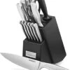 Cuisinart 15 Piece Kitchen Knife Set With Block, Cutlery Set, Hollow Handle, C77SS-15PK