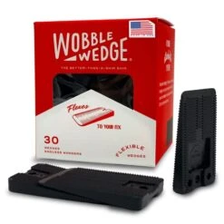 Obble Wedges Flexible Plastic Shims, 75 Pack - MADE IN USA - Multi-Purpose Shim Wedges For Home Improvement & Work - Plastic Wedge, Table Shims For Leveling, Toilet Shims & Furniture Levelers - Black -Peugeot Shop 41zcrgtN5UL