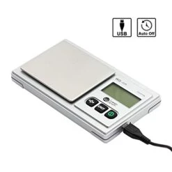 Scale 220g/ 0.01g, Digital Pocket Scale 100g Calibration Weight,Mini Jewelry Scale, Kitchen Scale,6 Units Conversion, Tare & LCD Display, Auto Off, Rechargeable Battery -Peugeot Shop 41zeNnDlBvL