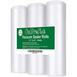 3 Pack 11"x20' Rolls Vacuum Sealer Bags Rolls With BPA Free,Heavy Duty Vacuum Sealer Storage Bags Rolls,Cut To Size Roll,Great For Sous Vide (Total 60 Feet)