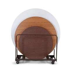 Correll Edge Stacking Table Truck; 7-10 Round Table Capacity Up To 60" Diameter, 28"x48", Commercial Duty Steel Construction -Peugeot Shop 41zjK4MoMuL