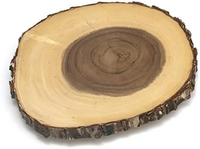 Acacia Tree Bark Footed Server For Cheese, Crackers, And Hors D'oeuvres, Large 6 Acacia Tree Bark Footed Server For Cheese, Crackers, And Hors D'oeuvres, Large - Image 6