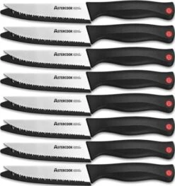 Steak Knife, Steak Knives Set Of 6 With Sheath, Astercook Dishwasher Safe High Carbon Stainless Steel Steak Knife With Cover, Black 14 Steak Knife, Steak Knives Set Of 6 With Sheath, Astercook Dishwasher Safe High Carbon Stainless Steel Steak Knife With Cover, Black -Peugeot Shop 41zy8h4z4XL. AC