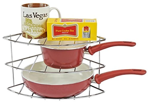 DecoBros 3-Tier Counter And Cabinet Corner Shelf Organizer, Chrome 5 DecoBros 3-Tier Counter And Cabinet Corner Shelf Organizer, Chrome - Image 5