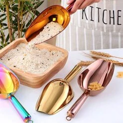 Stainless Steel Ice Scoop, Thickened Metal Food Candy Scoop For Kitchen Bar Party Wedding, Heavy Duty, Mirror Finish - Rose Gold 10 Stainless Steel Ice Scoop, Thickened Metal Food Candy Scoop For Kitchen Bar Party Wedding, Heavy Duty, Mirror Finish - Rose Gold -Peugeot Shop 5103iWzMUiL