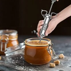 AKPE Meat Injector, Stainless Steel Marinade Injector Syringe For BBQ Grill And Turkey, 2 Ounce Syringe With 3 Needles, Easy To Use And Clean (Without Case) -Peugeot Shop 5104u3gplOL