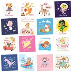Lunch Box Notes For Kids - 60 Adorable Motivational And Cute Inspirational Thinking Of You Cards For Girls Lunchbox