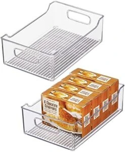 Slim Stackable Plastic Storage Organization Bin With Handles For Kitchen Cabinet, Pantry, Shelf, Refrigerator, Home Organizer For Fruit, Potatoes, Onions, Drinks, Snacks, Pasta, 2 Pack, Clear 17 Slim Stackable Plastic Storage Organization Bin With Handles For Kitchen Cabinet, Pantry, Shelf, Refrigerator, Home Organizer For Fruit, Potatoes, Onions, Drinks, Snacks, Pasta, 2 Pack, Clear -Peugeot Shop 510B4oQca3L. AC