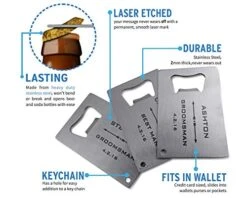 Customized Wedding Favor Credit Card Opener Personalized For Guests Stainless Filigree 12 Pieces