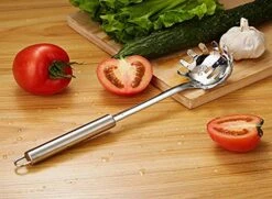 Pasta Fork, Pasta Spoon, Spaghetti Sever, Durable Stainless Steel Pasta Server, Spaghetti Spoon Server, Heat Resistant, 12 Inch -Peugeot Shop 510Kz30IDtL