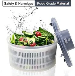 Salad Spinner Dryer Washer, Electric Salad Spinner Professional Kitchen Gadgets With Bowl And Colander, USB Electric Chargeble Lettuce Cleaner And Dryer (Color : Brass) 11 Salad Spinner Dryer Washer, Electric Salad Spinner Professional Kitchen Gadgets With Bowl And Colander, USB Electric Chargeble Lettuce Cleaner And Dryer (Color : Brass) -Peugeot Shop 510OQSghq0L