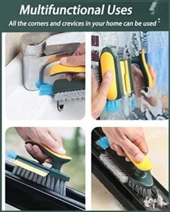 2-Piece Scrub Brushes With Squeegee, Bathroom Cleaning Brushes, V-Shape Stiff Bristles Hand Scrubbing Brush For Cleaning, Small Scrub Cleaning Brush For Shower Bathtub, Tile, Sink, Carpet, Bathroom 7 2-Piece Scrub Brushes With Squeegee, Bathroom Cleaning Brushes, V-Shape Stiff Bristles Hand Scrubbing Brush For Cleaning, Small Scrub Cleaning Brush For Shower Bathtub, Tile, Sink, Carpet, Bathroom -Peugeot Shop 510a0e7ZHOL