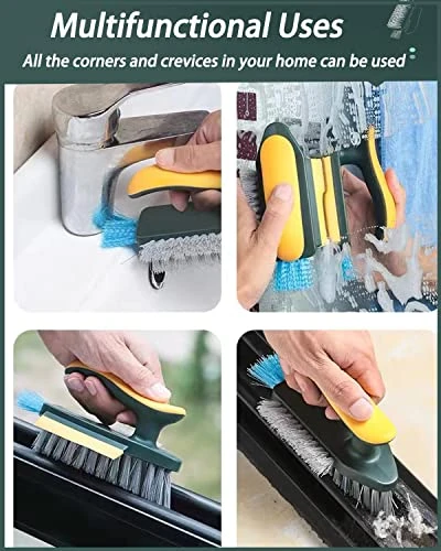 2-Piece Scrub Brushes With Squeegee, Bathroom Cleaning Brushes, V-Shape Stiff Bristles Hand Scrubbing Brush For Cleaning, Small Scrub Cleaning Brush For Shower Bathtub, Tile, Sink, Carpet, Bathroom 3 2-Piece Scrub Brushes With Squeegee, Bathroom Cleaning Brushes, V-Shape Stiff Bristles Hand Scrubbing Brush For Cleaning, Small Scrub Cleaning Brush For Shower Bathtub, Tile, Sink, Carpet, Bathroom - Image 3