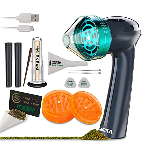 Mamba V2 1g Gray Electric Portable Herb Grinder Bundle With Mamba 7pc Hand Herb Grinder Set 1 Mamba V2 1g Gray Electric Portable Herb Grinder Bundle With Mamba 7pc Hand Herb Grinder Set