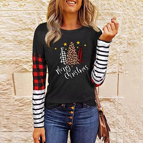 Crewneck Sweatshirts For Women Cute Loose Tops Christmas Print Long Sleeve Sweatshirts Crew Neck Pullover Top Fall 3 Crewneck Sweatshirts For Women Cute Loose Tops Christmas Print Long Sleeve Sweatshirts Crew Neck Pullover Top Fall - Image 3