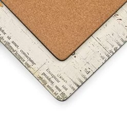 On The Farm Collection Placemats | Set Of 4 | Heat Resistant Mats | Cork-Backed Board | Hard Placemat Set For Dining Table | Measures 15.7” X 11.7”