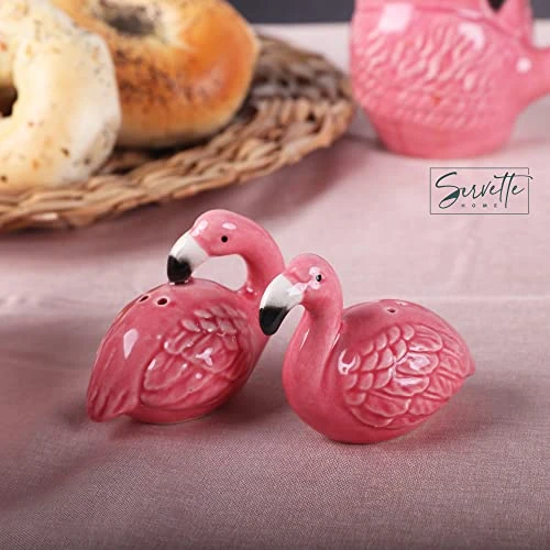 Flamingo Gift Set Salt & Pepper Shakers And Ceramic Flamingo Dish 5 Flamingo Gift Set Salt & Pepper Shakers And Ceramic Flamingo Dish - Image 5