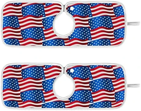 2 Pack Kitchen Faucet Mat Absorbent Washable Sink Splash Guard Faucet Drip Drying Mat Bar Countertop Water Catcher Mat Large 30x5 Inch American Flag Wave 5 2 Pack Kitchen Faucet Mat Absorbent Washable Sink Splash Guard Faucet Drip Drying Mat Bar Countertop Water Catcher Mat Large 30x5 Inch American Flag Wave - Image 5