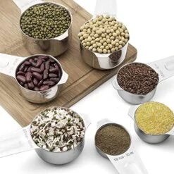 Stainless Steel Measuring Cups - Stackable Measuring Cup Set For Kitchen Cooking Baking, 7pcs Set -Peugeot Shop 510tvVZG5ZL