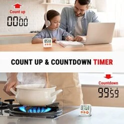 TM03 2-Pack Digital Timer For Kids & Teachers, Kitchen Timers For Cooking With 2-Level Alarm Volume, Countdown Timer Stopwatch For Classroom Supplies, Exercise, Baking, Playtime Or Work -Peugeot Shop 510vMg1PHTL