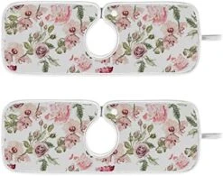 Sink Splash Guard Behind Faucet Mat For Kitchen Sink Drain Mat Faucet Handle Drip Catcher Tray For Bathroom 24 Inch Dish Drying Mat Blue Boho Microfiber Pack Of 2 -Peugeot Shop 510yIlFwmCL. AC