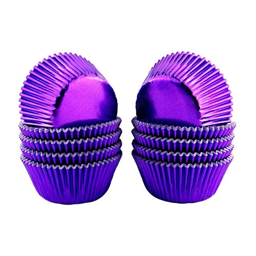 Foil Baking Cups Cupcake Wrappers Muffin Liners, Standard, 200 Count (Purple) 1 Foil Baking Cups Cupcake Wrappers Muffin Liners, Standard, 200 Count (Purple)
